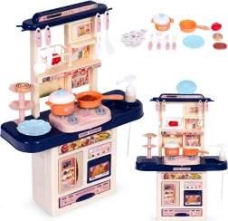 Legekøkken med lyde, LED-lys og vask, 10 tilbehør – Køkken