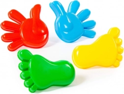 Sæt sandforme – hænder og fødder, 4 stk.