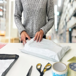 Hvide polyethylen postposer A3 310 × 420 mm, pakke med 50 stk.