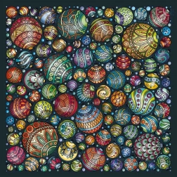 Firkantet puslespil Palapeli – farverige kugler, 248 brikker