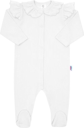 Baby-bomuldsoverall New Baby Stripes hvid 68 (4–6 mdr.)