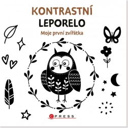 Kontrast-leporello Mine første dyr 15,5 × 15 cm