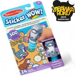 Magisk bog og stempel med klistermærker Kat