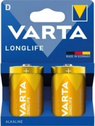 Varta Longlife D batterier 2 stk