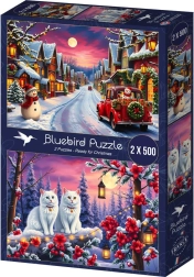 Puslespil Klar til Jul 2×500 brikker BLUEBIRD