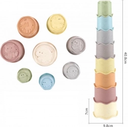 Stabelkopper til børn, sæt med 8 stk.