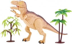 Tyrannosaurus rex med lyd og lys – brun interaktiv dinosaurus 23 cm