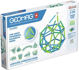 Geomag Classic Recycled magnetisk byggesæt 142 dele – blå og grøn