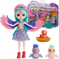 Enchantimals-dukke Filia Finch og papegøjefamilie