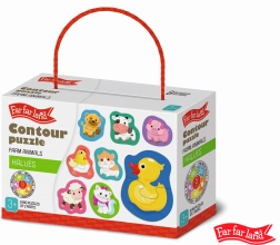 Konturpuzzle Far Far Land – gård, 8 billeder