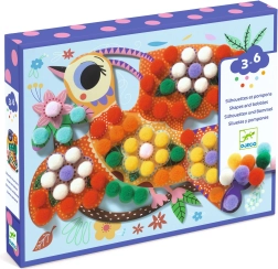 Collager med pomponer Fugle DJECO