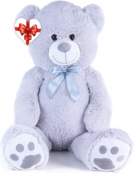 Rappa stor plysbjørn 100 cm med sløjfe og hangtag