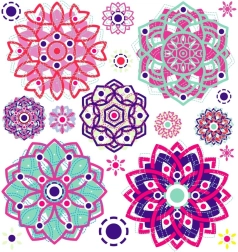 Påstrygningsdekoration Mandala lille hjørne