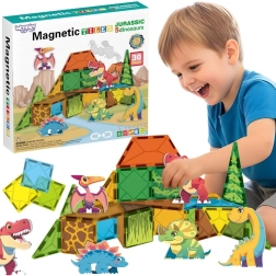 Woopie magnetisk byggesæt med dinosaurer, 30 dele