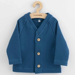 Babycardigan med knapper New Baby Oliver blå 92 (18–24 m)