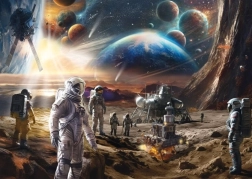 Puslespil Den sidste grænse: Udforskning af rummet 1000 brikker SCHMIDT