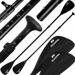 Sammenklappeligt og justerbart 2-i-1 Blade-padle sort