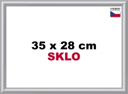 Plastikramme sølv 35x28 cm