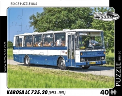 Puslespil Retro Biler – bus Karosa LC 735.20, 40 brikker