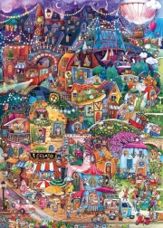 Puzzle HEYE Happy Town: God aften! 1000 brikker