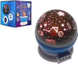 Projektor af nattehimmel på batterier og USB, plast, 14 × 11 cm