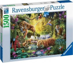 Puslespil 1500 brikker Rolige tigre RAVENSBURGER
