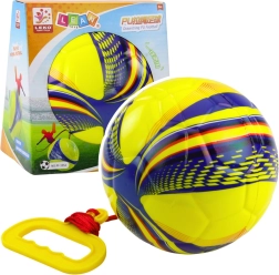 Gul skumbold på snor med retraktor 14 cm