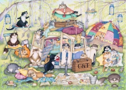 Ravensburger puslespil CRAZY CATS – doven sommer eftermiddag (1000 brikker)