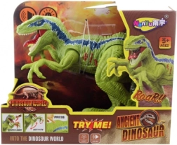 Batteridrevet velociraptor med lys og lyde