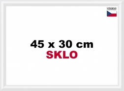 Hvid plastikramme 45x30 cm
