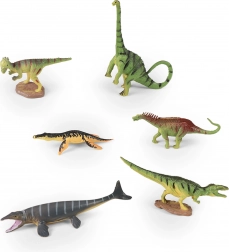 Sæt med 6 dinosaurer i æske