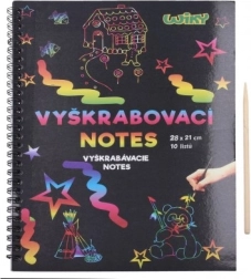 Skrabe notes farvet 28x21, 10 ark