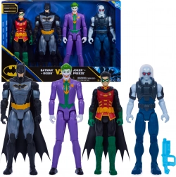 Batman DC sæt med 4 actionfigurer: Batman, Robin, Joker og Mr. Freeze 30 cm