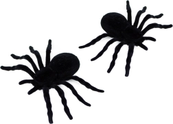 Dekoration edderkopper til Halloween 2 stk