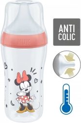 Babyflaske NUK Perfect Match MICKEY med temperaturkontrol 260 ml rød