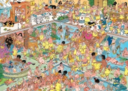 Puslespil JUMBO Jan van Haasteren - En lidt anderledes wellness 1000 brikker