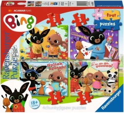 Mit første puslespil Bing – sjov med venner 4-i-1 (2–5 brikker) RAVENSBURGER