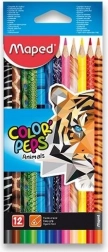 MAPED trekantede farveblyanter Color'Peps Animals 12 stk.