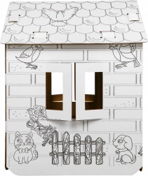 Papirkartonhus til farvelægning XXL for børn – Heste