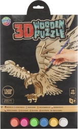 MOXY træ 3D-farvelægningspuslespil – ørn