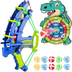 Wopie sjovt sæt til dart med sugekopper Dino 2-i-1