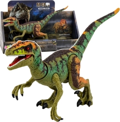 Realistisk dinosaurfigur Velociraptor med lyde og bevægelige lemmer