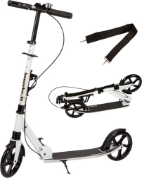 By-scooter til børn og teenagere, sammenklappelig, højdejusterbar 95–105 cm, 200 mm hjul med flaskeholder