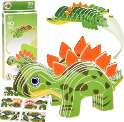 Puslespil 3D papmodel – dinosauren stegosaurus DIY