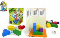 Qubolo selskabsspil med træklodser i stofpose