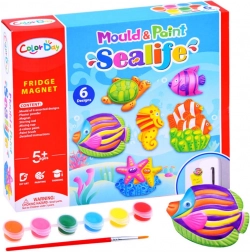 Kreativt sæt magneter med motiver fra undervandsverdenen