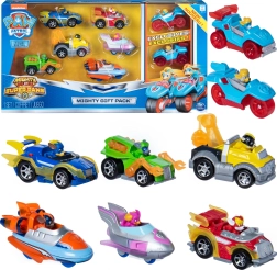 Paw Patrol Mighty Pups gaveæske med 8 metalkøretøjer True Metal