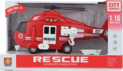 Brandvæsens helikopter på batteri med lys og lyd