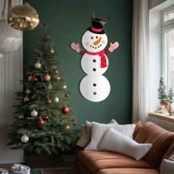 Juledekoration i papir – snemand 90 cm