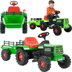 Injusa elektrisk børnetraktor basic 6v med trailer